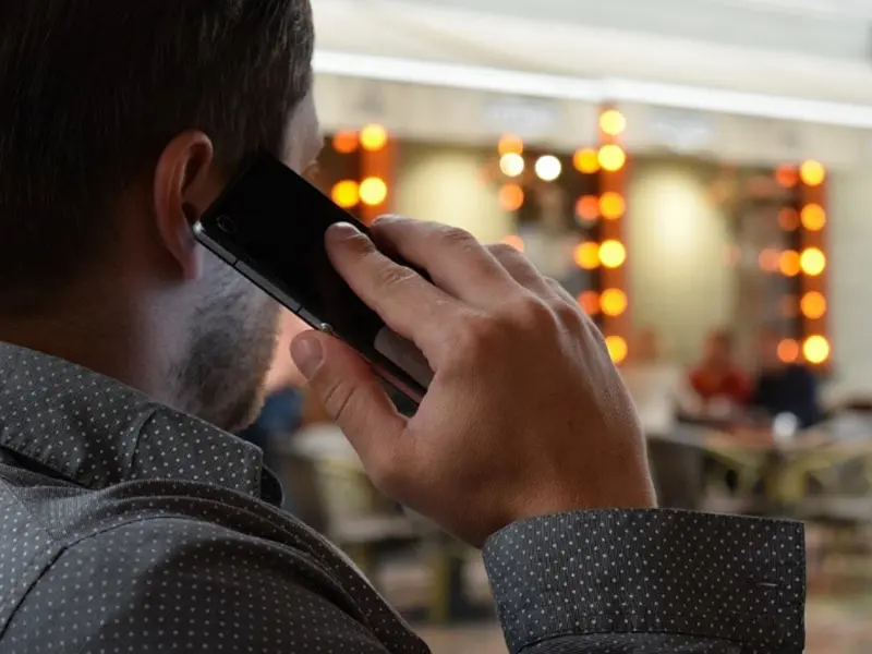 Man talking on a cell phone