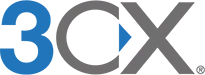 Blue and gray 3CX logo